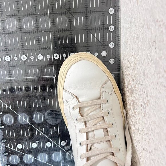 Woman By Common Projects Achilles Women Size EU 38 US 8 White Leather Low Shoes - Picture 14 of 14